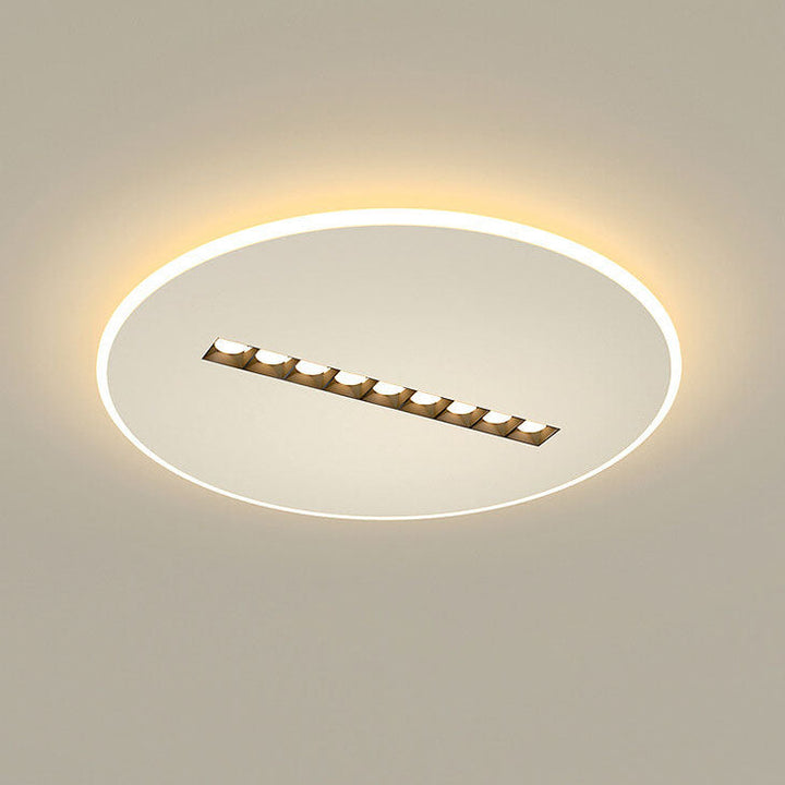 Projecteurs ronds plats simples et modernes, plafonnier à montage encastré à LED 