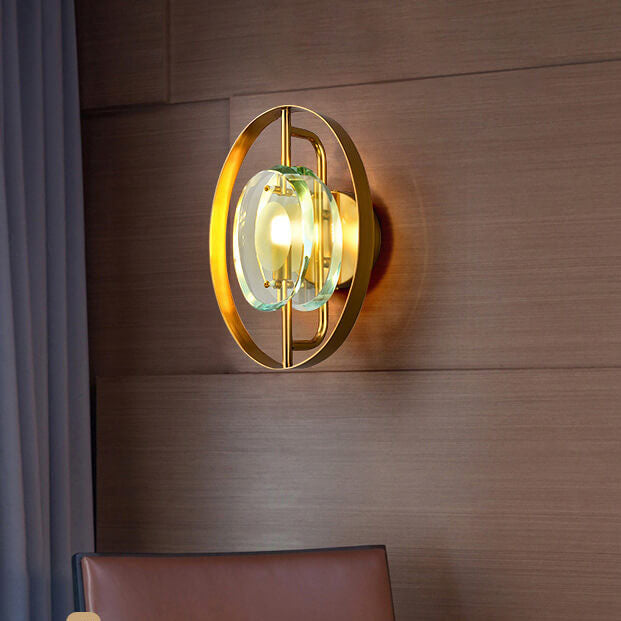 Modern Nordic Light Luxury Creative Round Ring 1-Light Wall Sconce Lamp