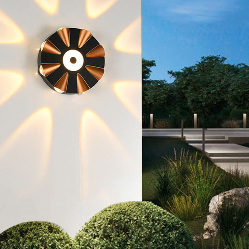 Modern Creative Round Aluminum Outdoor Waterproof LED Wall Sconce Lamp