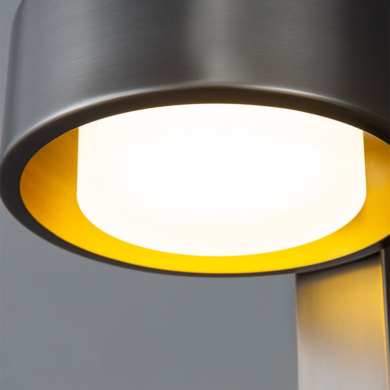 Moderne minimalistische runde Rechteck Vollkupfer Acryl LED Wandleuchte Lampe für Schlafzimmer 