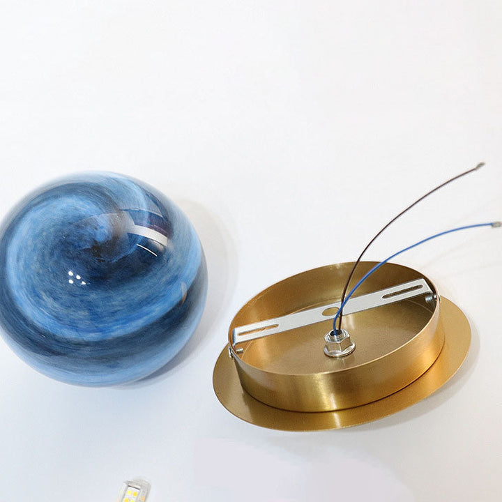 Plafonnier moderne créatif en verre avec 1 lumière 