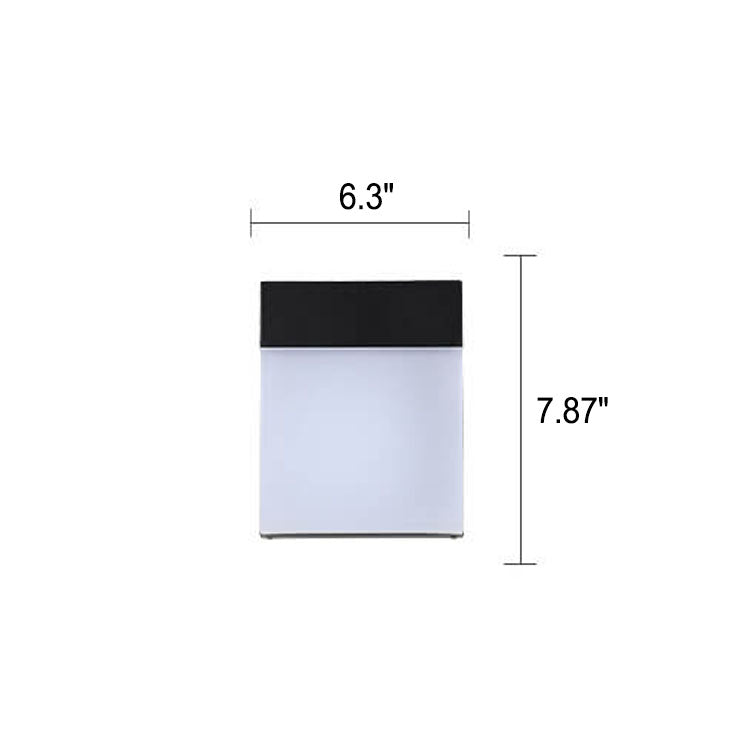 Lámpara de Aplique de Pared LED Impermeable de Aluminio Esmerilado Cuadrado para Exteriores 
