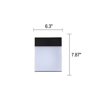 Simple Outdoor Square Frosted Aluminum Waterproof LED Wall Sconce Lamp