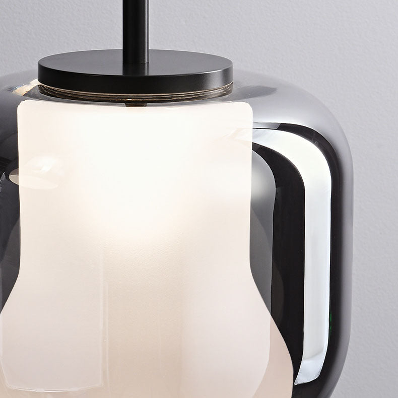 Lámpara colgante moderna minimalista de cobre acrílico con 1 luz 