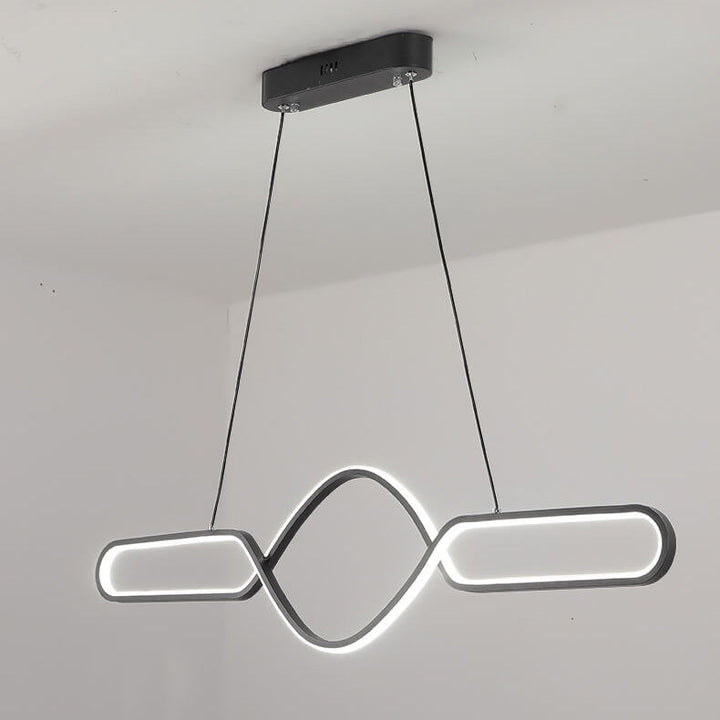 Modern Minimalist Bow Line Island Light LED Chandelier
