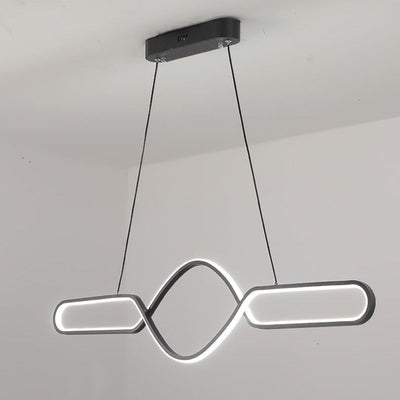 Modern Minimalist Bow Line Island Light LED Chandelier