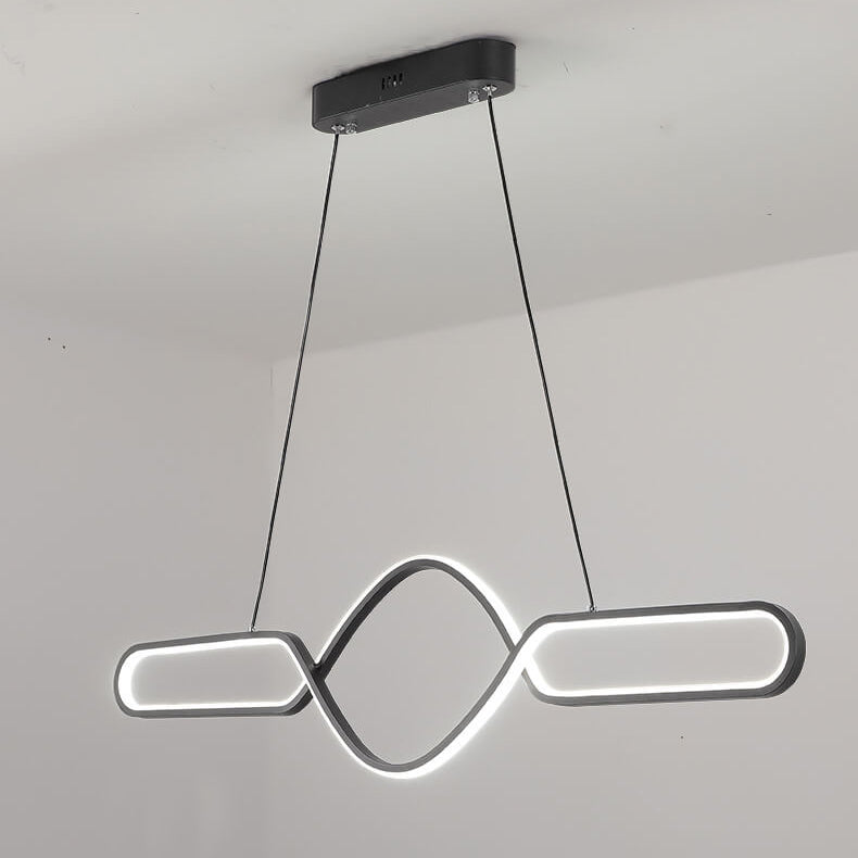 Modern Minimalist Bow Line Island Light LED Chandelier