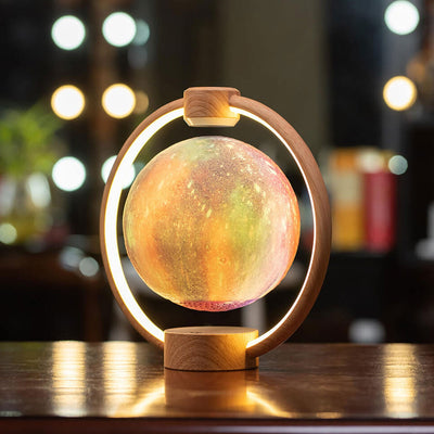 Creative Maglev Moon Design LED Colorful Light Night Light Table Lamp