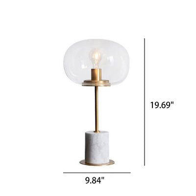 Lampe de table à 1 lumière en boule de verre minimaliste créative nordique 