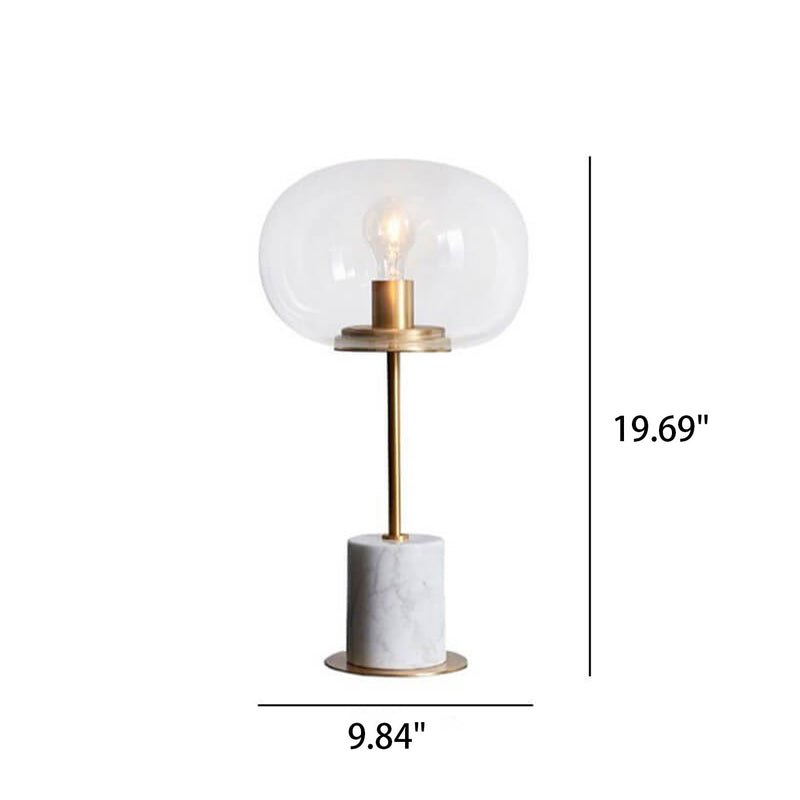 Lampe de table à 1 lumière en boule de verre minimaliste créative nordique 