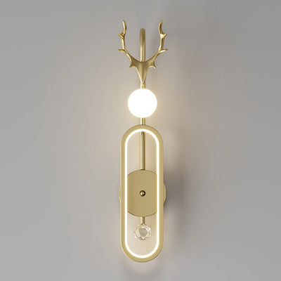 Nordic Light Luxury Geweih Kreis LED Wandleuchte 