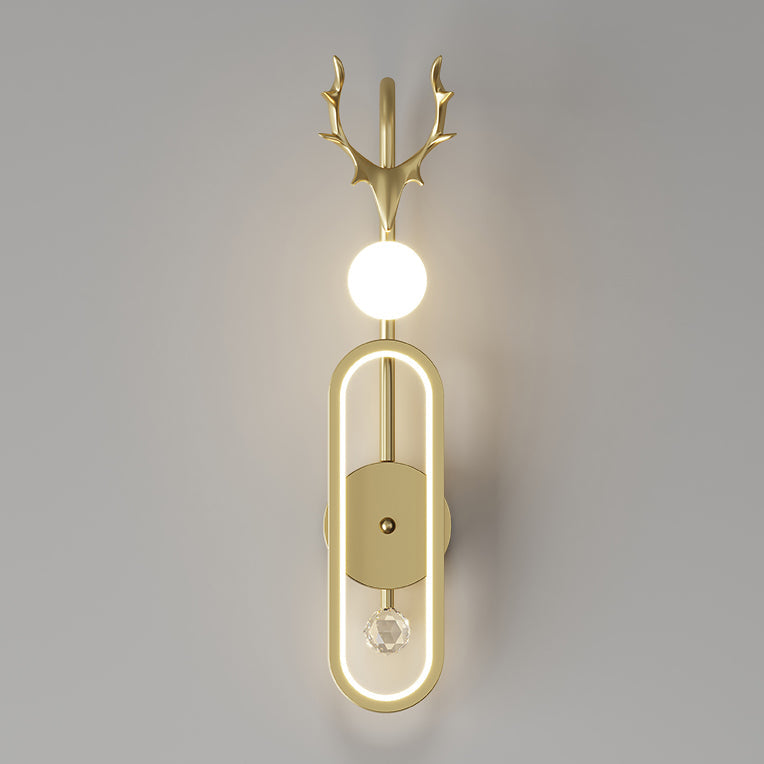 Nordic Light Luxury Geweih Kreis LED Wandleuchte 