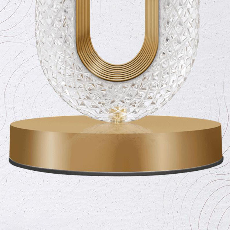 Nordic Creative Crystal Ring RGB APP LED Night Light Table Lamp