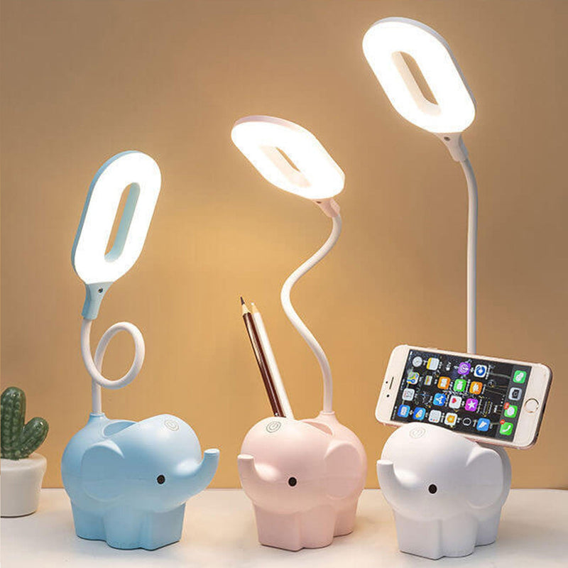 Cartoon Creative Elephant Touch Dimming Eye Protection LED Desk Lamp