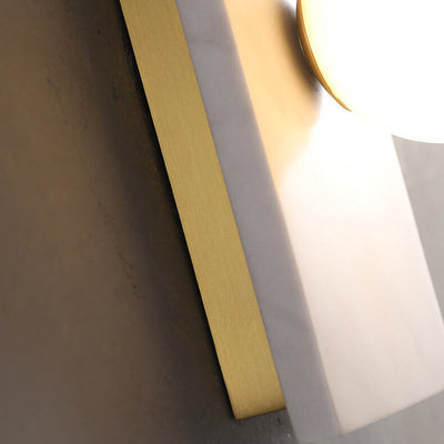 Nordic Marble Rectangular Design 1-Light Wall Sconce Lamp