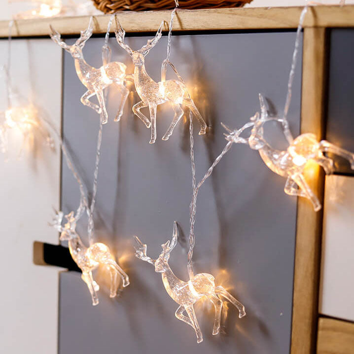 Lumières de guirlande à LED décoratives de Noël avec piles 