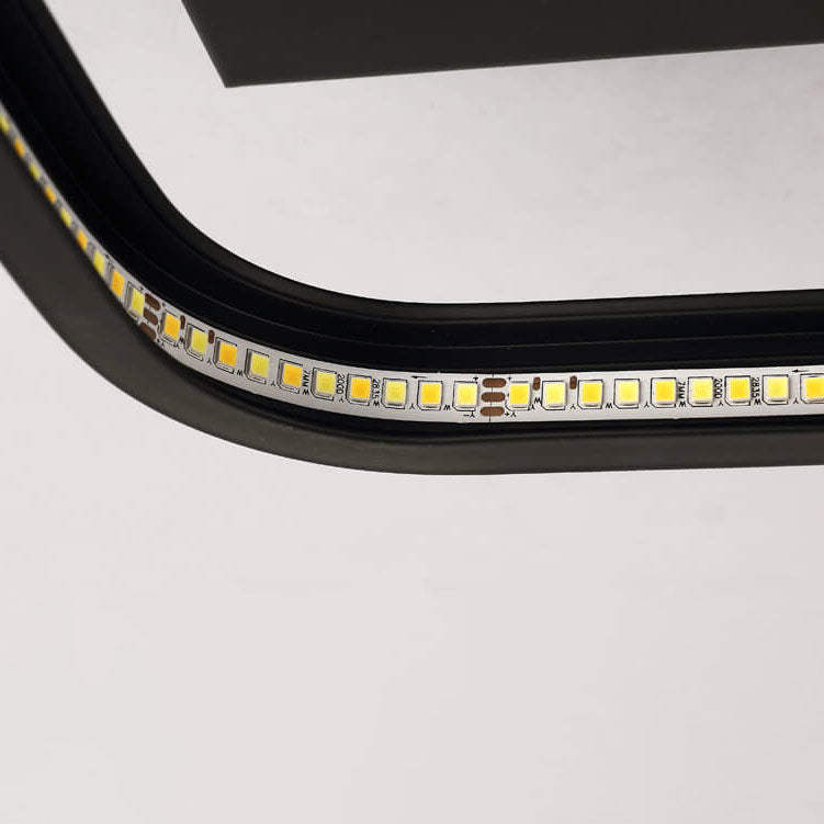 إضاءة سقف LED دائرية مربعة من الألومنيوم والحديد بتصميم أوروبي بسيط 