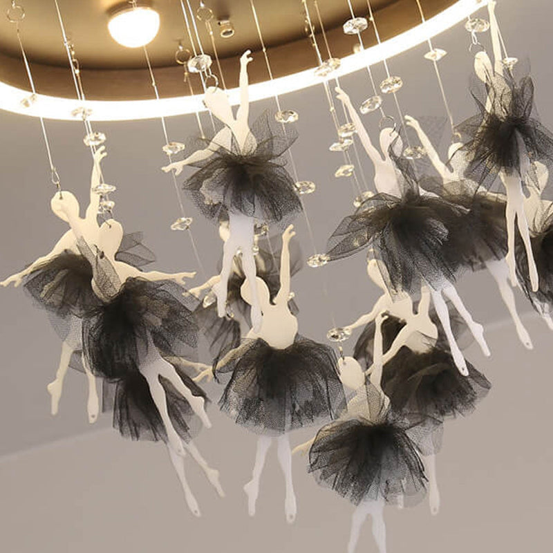 Modern Creative Cartoon Round Bird / Skirt Hanging LED Flush Mount Ceiling Light