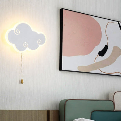 Moderne nordische einfache Wolken-Karikatur-Entwurfs-LED-Wand-Leuchter-Lampe 