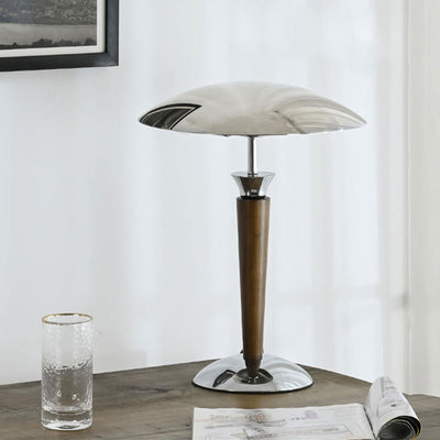 Lampe de table à 1 lumière minimaliste japonaise en bois massif 