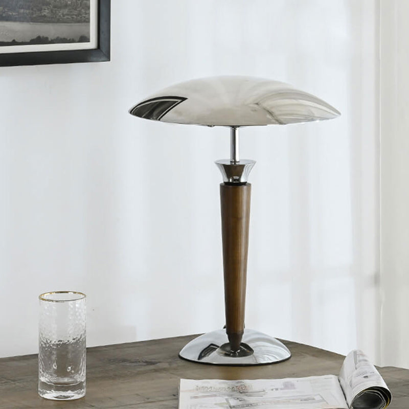 Lampe de table à 1 lumière minimaliste japonaise en bois massif 