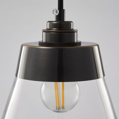 Simple Light Luxury Copper Glass Bell Shade 1-Licht-Pendelleuchte 