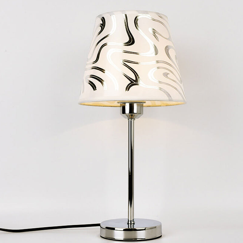Lampe de table européenne rétro en tissu à 1 lumière 