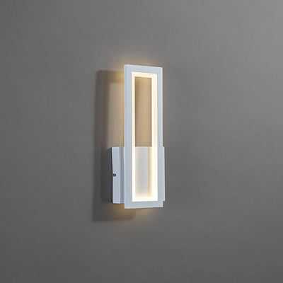 Moderne minimalistische rechteckige LED-Wandleuchte aus Acryl in Volltonfarbe 
