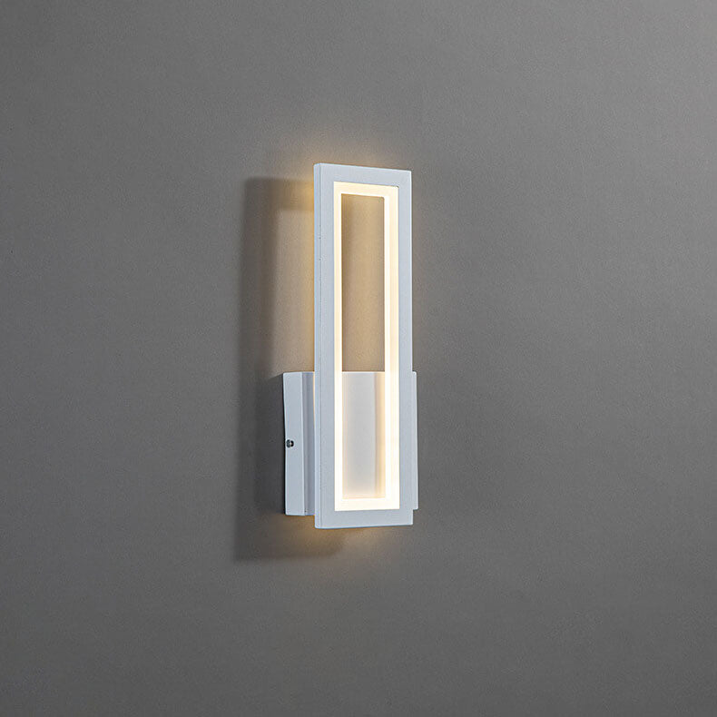 Moderne minimalistische rechteckige LED-Wandleuchte aus Acryl in Volltonfarbe 
