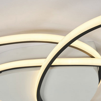 Nordic Minimalist Round Shaped Curved LED Flush Mount Ceiling Light