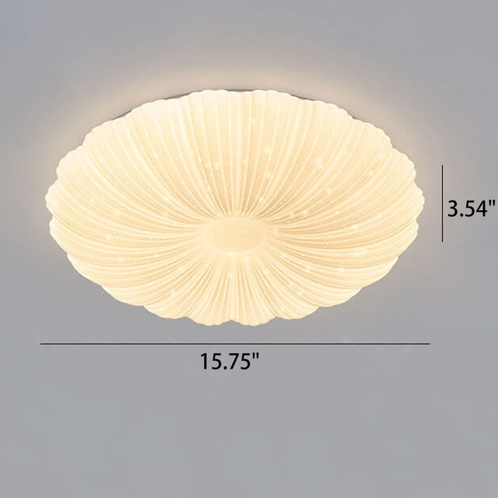 Modern Minimalist Shell Acrylic Round LED Flush Mount Ceiling Light