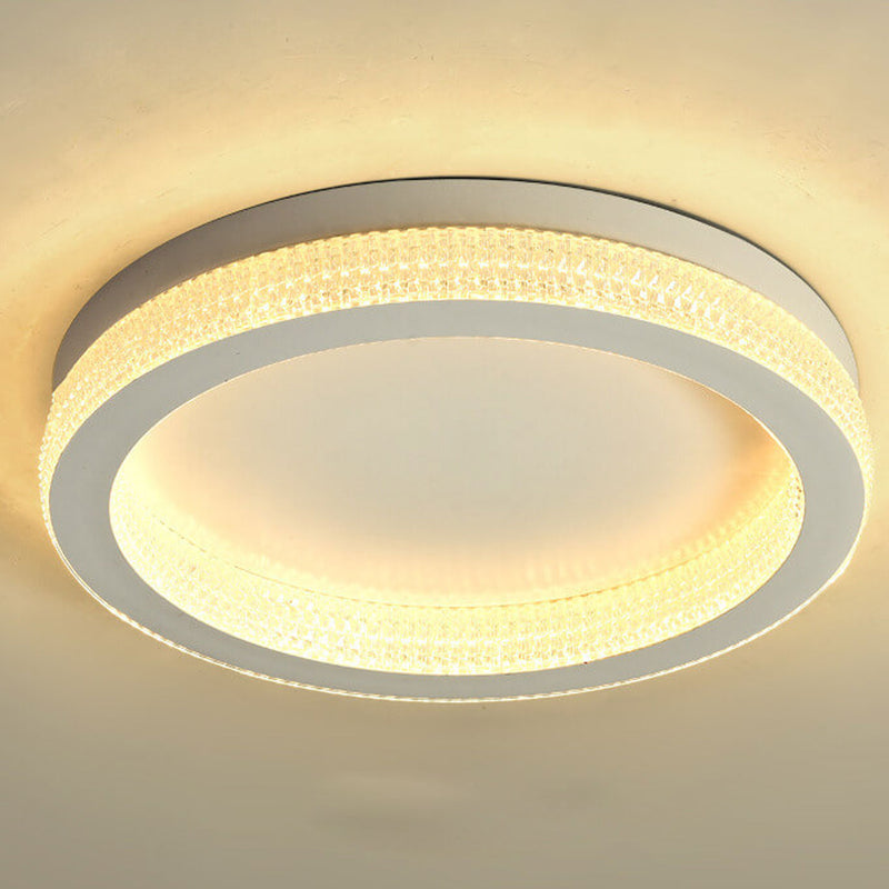 Nordic Iron Acrylic Round  LED Flush Mount Ceiling Light