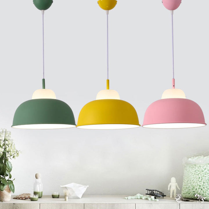 Moderne minimalistische 1-flammige Pendelleuchte aus Macaron-Eisen 