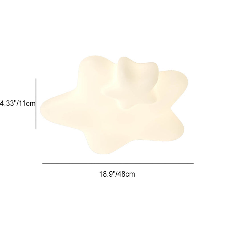 Zeitgenössische skandinavische PE Star Shade LED Deckenleuchte für das Schlafzimmer 
