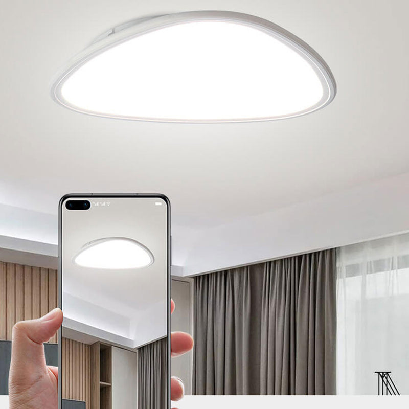 Modern Minimalist Aluminum Acrylic Round Triangle LED Flush Mount Ceiling Light