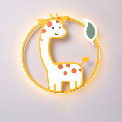 Cartoon Creative Giraffe Acrylic LED Flush Mount Ceiling Light