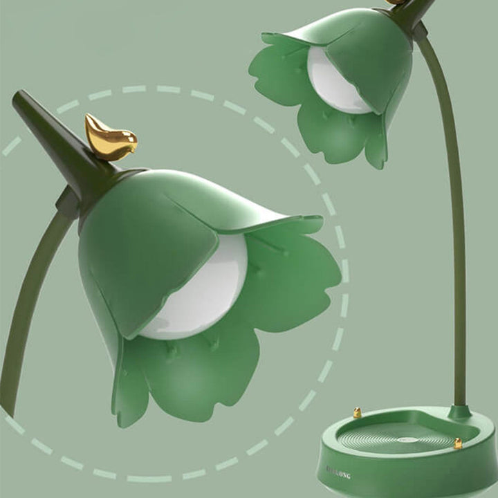 Lampe de table LED avec design créatif de fleur et d&