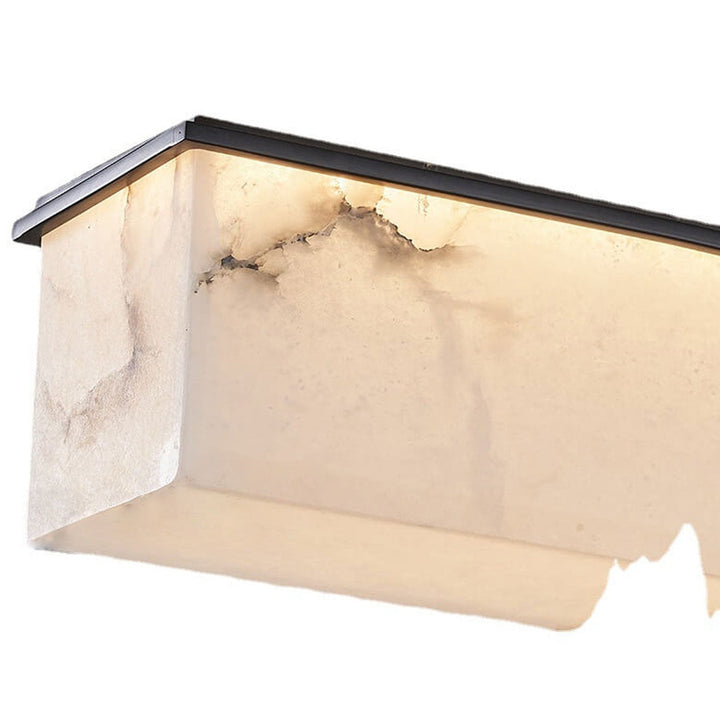 Moderne Luxus Marmor Lange Kupfer Zen Insel Licht LED Kronleuchter 