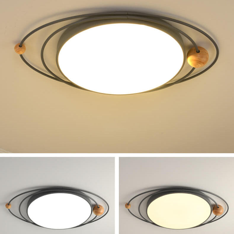 Nordic Creative Round Iron Ring LED Flush Mount Ceiling Light