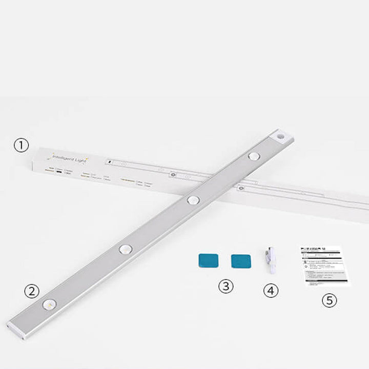 超薄型スマートLED人感センサー充電ヒルリップルライトストリップ 