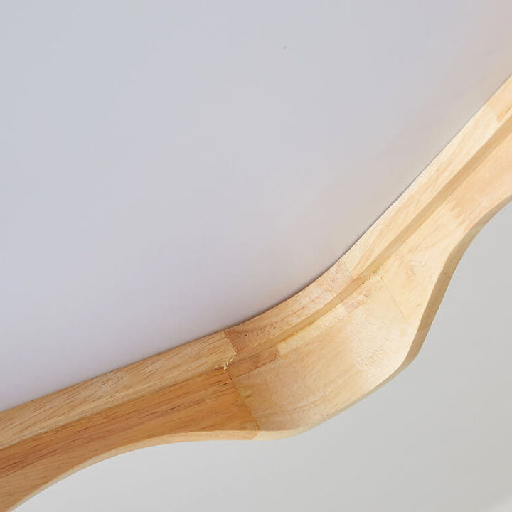 Luz de techo LED montada al ras con diseño de ondas cuadradas originales japonesas de madera 