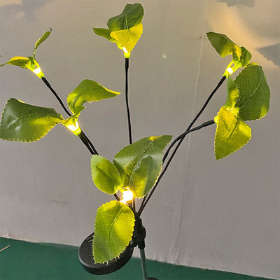 Modern Firefly Leaves Solar Outdoor Lawn LED Garden Ground Insert Landscape Light