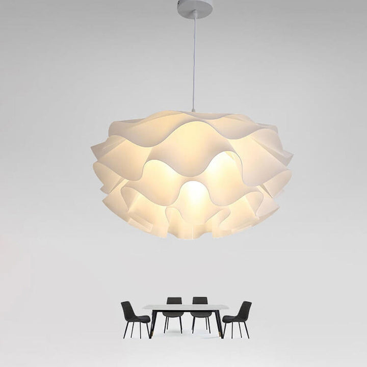 Modern Minimalist Iron Acrylic Floral Petal 1-Light Pendant Light for Living Room