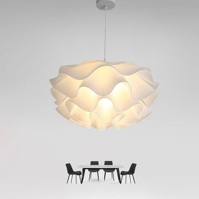 Modern Minimalist Floral Petal Multi-Layered Acrylic 1-Light Pendant Light