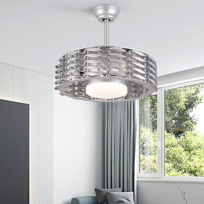 Modern Minimalist Hardware Cylinder LED Downrods Ceiling Fan Light