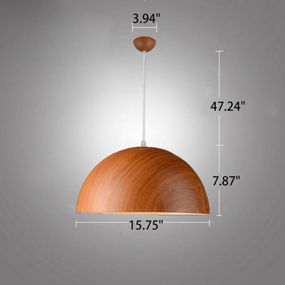 Nordic Minimalist Marbled Semicircle 1-Light Pendant Light