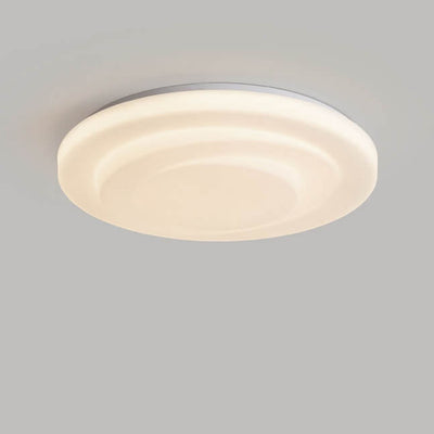 Modern Minimalist PE Swirl Round Iron LED Flush Mount Ceiling Light