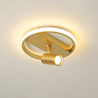 Modern Minimalist Rotating LED Flush Mount Ceiling Light