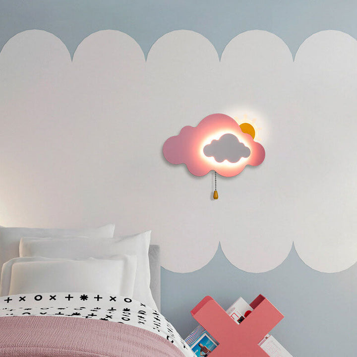 Lámpara de aplique de pared LED de hierro nublado minimalista moderno 