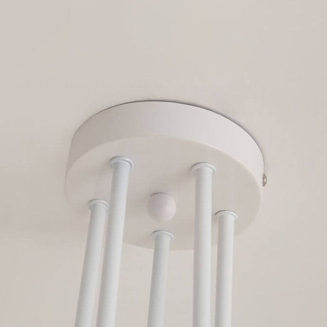 Moderne, minimalistische Eisen Twisted Lines 3/5 Light Semi-Flush Mount Deckenleuchte 